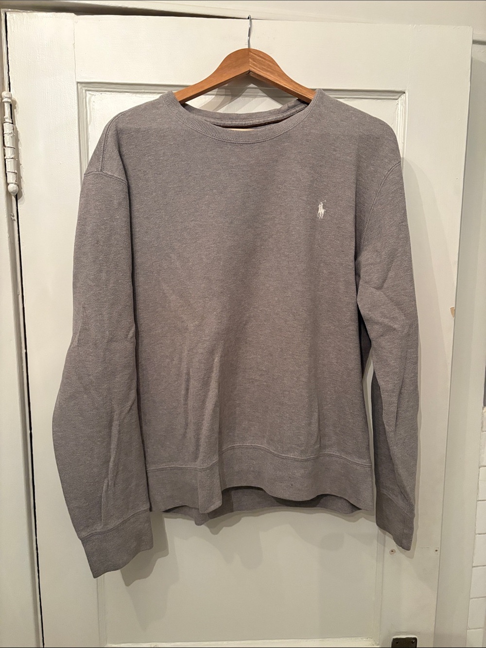 Polo by Ralph Lauren Crewneck Sweatshirt in Light Gray with White Pony